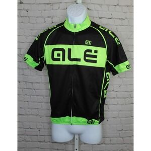 Cool Dude Cycling Jersey Mens Full Zip Black Green Medium Ale